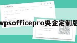 wpsofficepro央企定制版