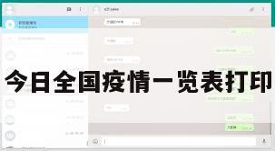 今日全国疫情一览表打印
